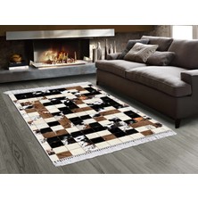 Dekoreko Inci Dijital Saçaklı Yıkanabilir Kaymaz Taban Halı 1915