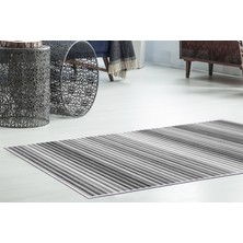Dekoreko Inci Saçaksız Yıkanabilir Kaymaz Taban Yolluk Halı  2121 Gri