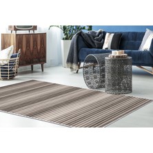 Dekoreko Inci Saçaksız Yıkanabilir Kaymaz Taban Halı 2121 Kahverengi