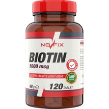 Nevfix Biotin 5000 Mcg 1 Kutu 120 Tablet