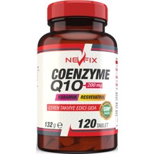 Nevfix Coenzyme Q10 200 Mg Koenzim Resveratrol Karamuk 120 Tablet