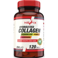 Nevfix Hydrolyzed Collagen Hyluronic Acid Vitamin C Glutathione 120 Tablet Acid