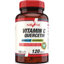 Nevfix Vitamin C Quercetin Bromelain 120 Tablet