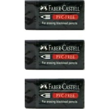 Faber-Castell 7089-30 Küçük Silgi Siyah 3'lü