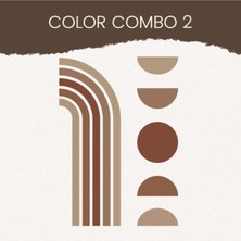 Kt Grup Boho Yarım Kemer ve Daireler Duvar Sticker Seti