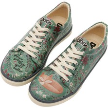 Kadın Vegan Deri Yeşil Sneakers - Spirit Animal Tasarım