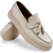 Deery Deri Bej Rengi Comfort Erkek Loafer