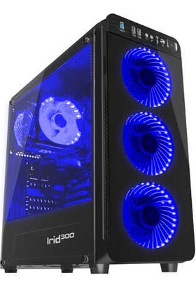 Genesis Pc Case Irid 300 Midi Tower Blue