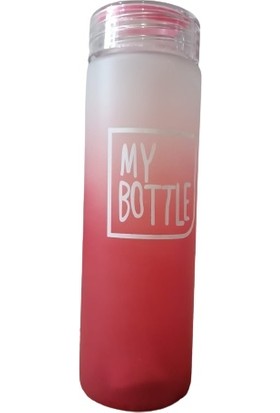 My Bottle Buzlu Cam Matara 420 ml Kırmızı