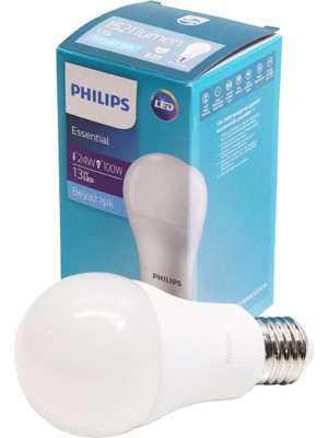 Philips Essential LED Lamba 13W - 100W E27 Duy 6500K Beyaz Işık( 3 Lü Paket)