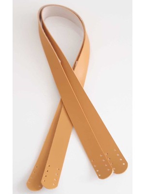 Angel Çanta Aksesuar 70X2.5 Cm,  Hardal Suni Deri Çanta Sapı