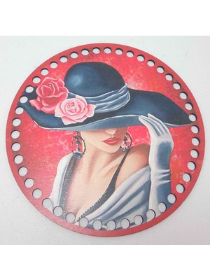 Angel Çanta Aksesuar Ahşap 17 cm Çapında Resimli Plaka