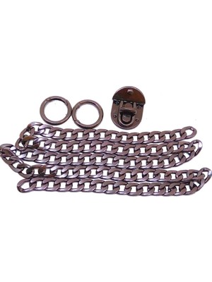 Angel Çanta Aksesuar Füme  Renk Zincir Set