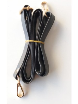 Angel Çanta Aksesuar Koyu Gri 125X2 cm Çanta Sapı Sürgütlü Light Gold Metal