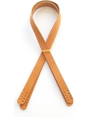 Angel Çanta Aksesuar Açık Taba Renk Gerçek Deri 70X2 cm Çift Sap