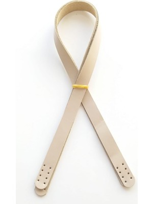 Angel Çanta Aksesuar Krem (Bej) Renk Gerçek Deri 70X2 cm Çift Sap