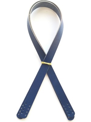 Angel Çanta Aksesuar Lacivert Renk Gerçek Deri 70X2 cm Çift Sap