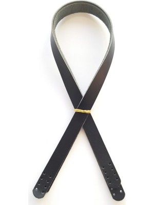 Angel Çanta Aksesuar Siyah Renk Gerçek Deri 70X2 cm Çift Sap