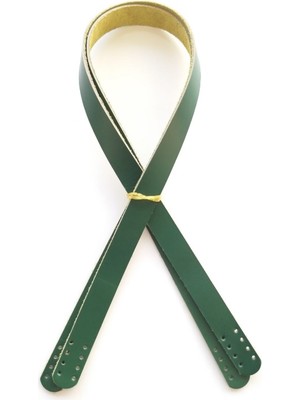 Angel Çanta Aksesuar Yeşil Renk Gerçek Deri 70X2 cm Çift Sap