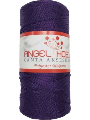 Angel Çanta Aksesuar Angel Koyu Mor Renk Polyester Makrome No:25