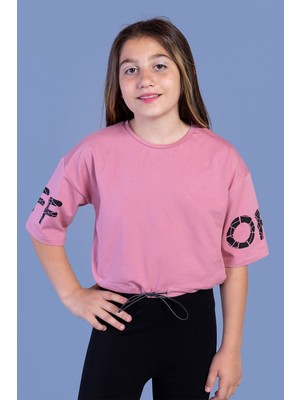 Toontoy Kids Toontoy Kız Çocuk Baskılı Crop Tişört