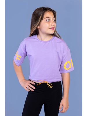 Toontoy Kids Toontoy Kız Çocuk Baskılı Crop Tişört