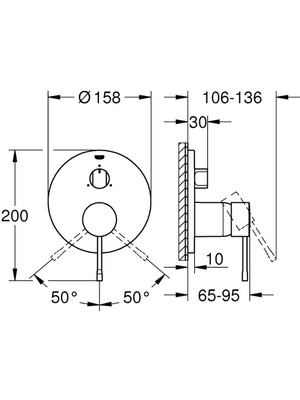 Grohe Essence Ankastre Banyo Bataryası 3 Çıkışlı 24092DA1