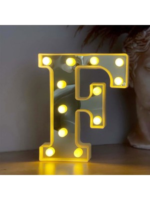 Patladı Gitti Dekoratif LED Işıklı 3D F Harfi Büyük Boy Dekoratif Aydınlatma