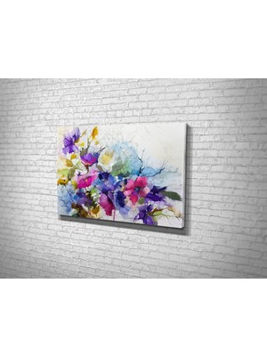 Tablo 360 Soyut Çiçekler Kanvas Tablo