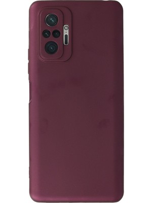 Nevarium Xiaomi Redmi Note 10 Pro Kılıf Yumuşak Dokulu Silikon - Mürdüm
