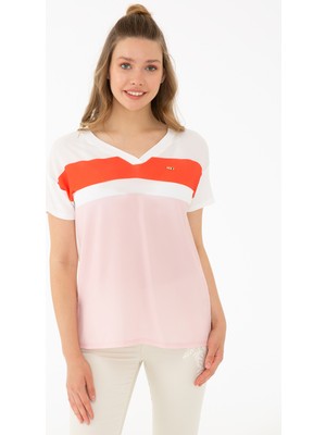 U.S. Polo Assn. Kadın Off White T-Shirt