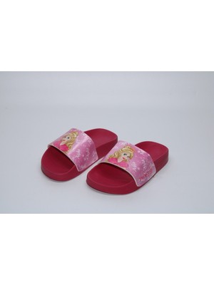 Gezer Kız Çocuğu Poliüretan Hafif Taban Ayla Karakterli Pembe Günlük Ev-Sokak Terliği