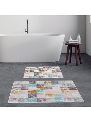 Alanur Home Alanur Trend Kaymaz Taban Dijital Banyo Takımı KT411 Multi