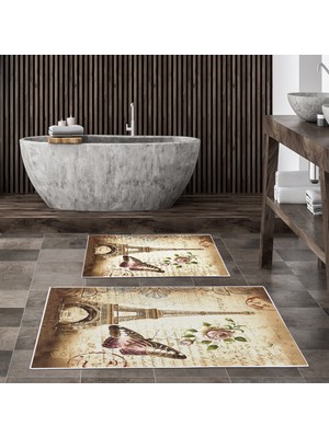 Alanur Home Alanur Trend Kaymaz Taban Dijital Banyo Takımı KT419 Vizon