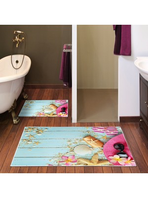 Alanur Home Alanur Trend Kaymaz Taban Dijital Banyo Takımı KT424 Yeşil