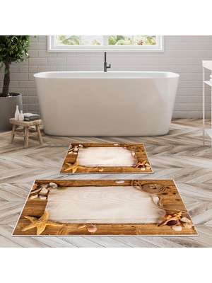 Alanur Home Alanur Trend Kaymaz Taban Dijital Banyo Takımı KT425 Kahve