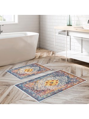 Alanur Home Alanur Trend Kaymaz Taban Dijital Banyo Takımı KT428 Multi