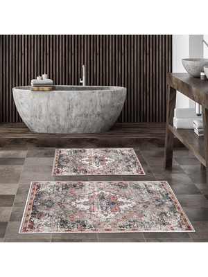 Alanur Home Alanur Trend Kaymaz Taban Dijital Banyo Takımı KT429 Vizon