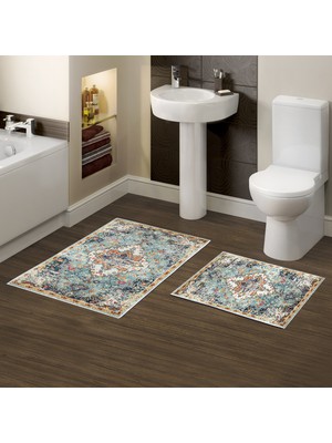 Alanur Home Alanur Trend Kaymaz Taban Dijital Banyo Takımı KT429 Yeşil