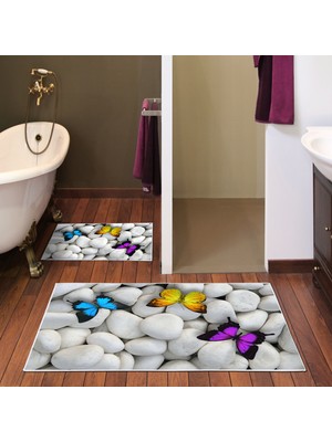 Alanur Home Alanur Trend Kaymaz Taban Dijital Banyo Takımı KT432 Krem