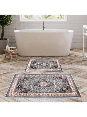 Alanur Home Alanur Trend Kaymaz Taban Dijital Banyo Takımı KT433 Yeşil