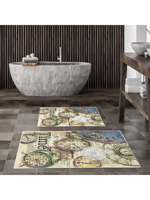 Alanur Home Alanur Trend Kaymaz Taban Dijital Banyo Takımı KT444 Vizon