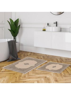 Alanur Home Alanur Trend Kaymaz Taban Dijital Banyo Takımı KT455 Vizon