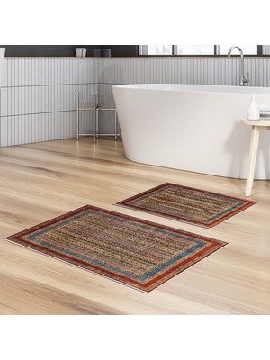 Alanur Home Alanur Trend Kaymaz Taban Dijital Banyo Takımı KT456 Multi