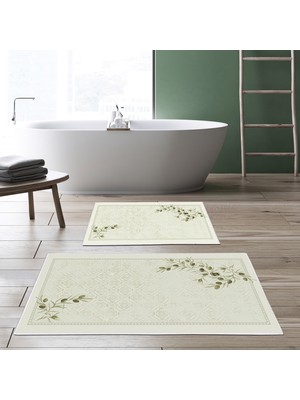 Alanur Home Alanur Trend Kaymaz Taban Dijital Banyo Takımı KT459 Yeşil