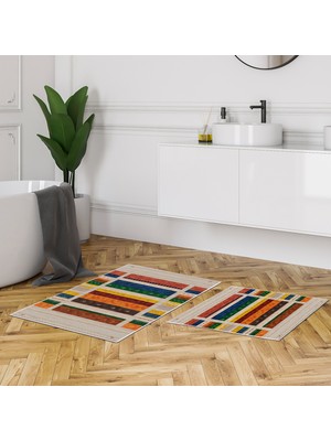Alanur Home Alanur Trend Kaymaz Taban Dijital Banyo Takımı KT464 Multi