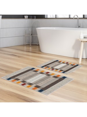 Alanur Home Alanur Trend Kaymaz Taban Dijital Banyo Takımı KT465 Gri