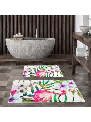 Alanur Home Alanur Trend Kaymaz Taban Dijital Banyo Takımı KT469 Kırmızı