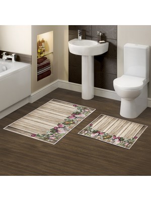 Alanur Home Alanur Trend Kaymaz Taban Dijital Banyo Takımı KT470 Kahve