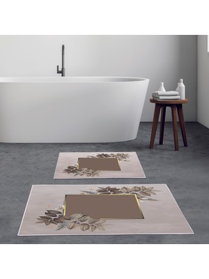 Alanur Home Alanur Trend Kaymaz Taban Dijital Banyo Takımı KT471 Bej